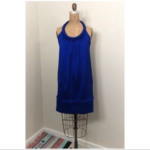 Christian Celle Calypso Silk Braided Halter Dress